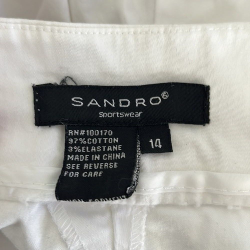Sandro‎ sportswear cropped white pants - Picture 6 of 6
